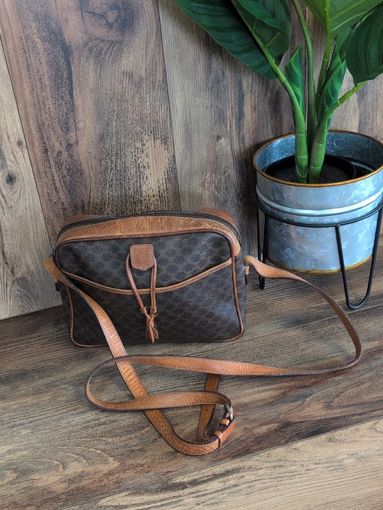 Celine Handbags - Celine Mini Shoulder Bag Macadam Triomphe Pochette PVC Leather Vintage Crossbody